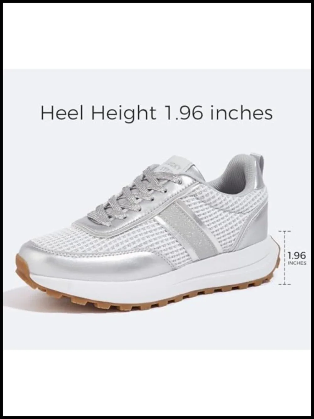 Women Platform Walking Shoe Retro Classic Casual Rhinestone Sneakers Lace-Up